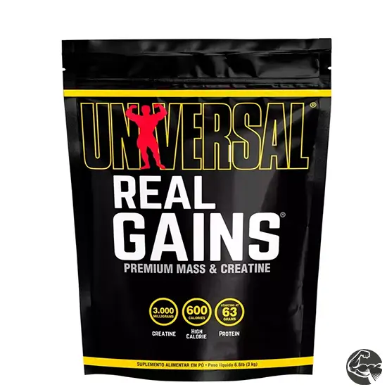 Hipercalórico Real Gains Premium 3kg - Universal Nutrition