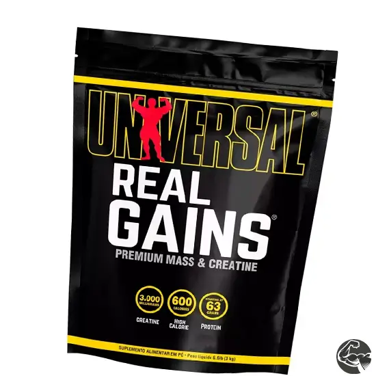 Hipercalórico Real Gains Premium 3kg - Universal Nutrition